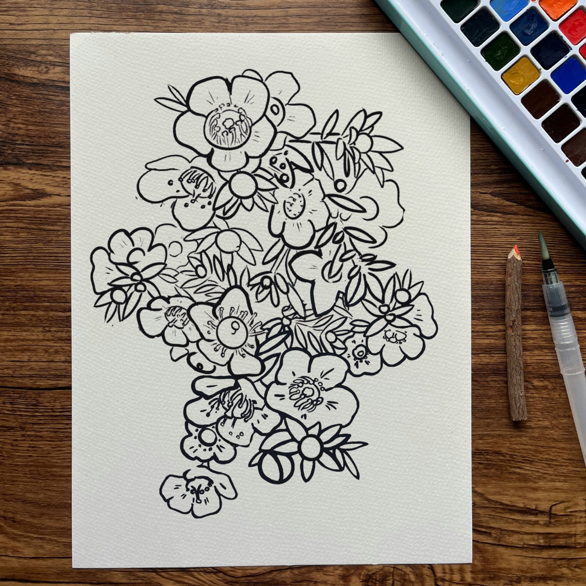 Flora Five-Pager Colouring Pack